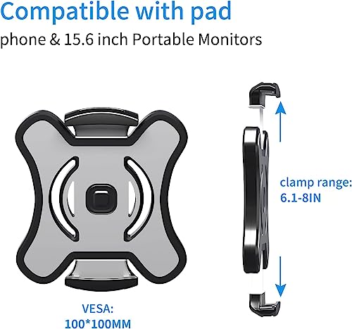 Pholiten Universal VESA Mount Adapter for Tablets, 2-in-1 Laptops, 15.6 inch Portable Monitors & Phone,ESA 100x100, Adjustable Laptop Holder, Extend to 6.1-8 inch - Image 2