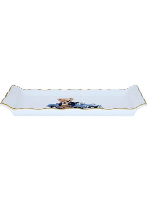Plastic Serving Tray 29 Cm Rectangle White