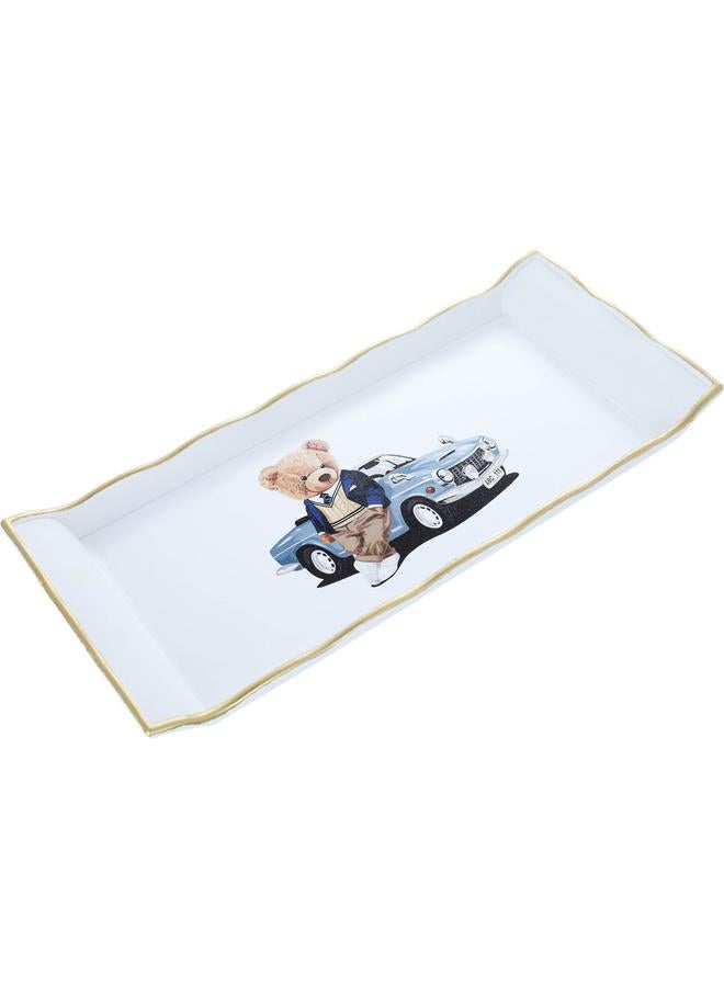 Alsaif Gallery Plastic Serving Tray 29 Cm Rectangle White - Image 2