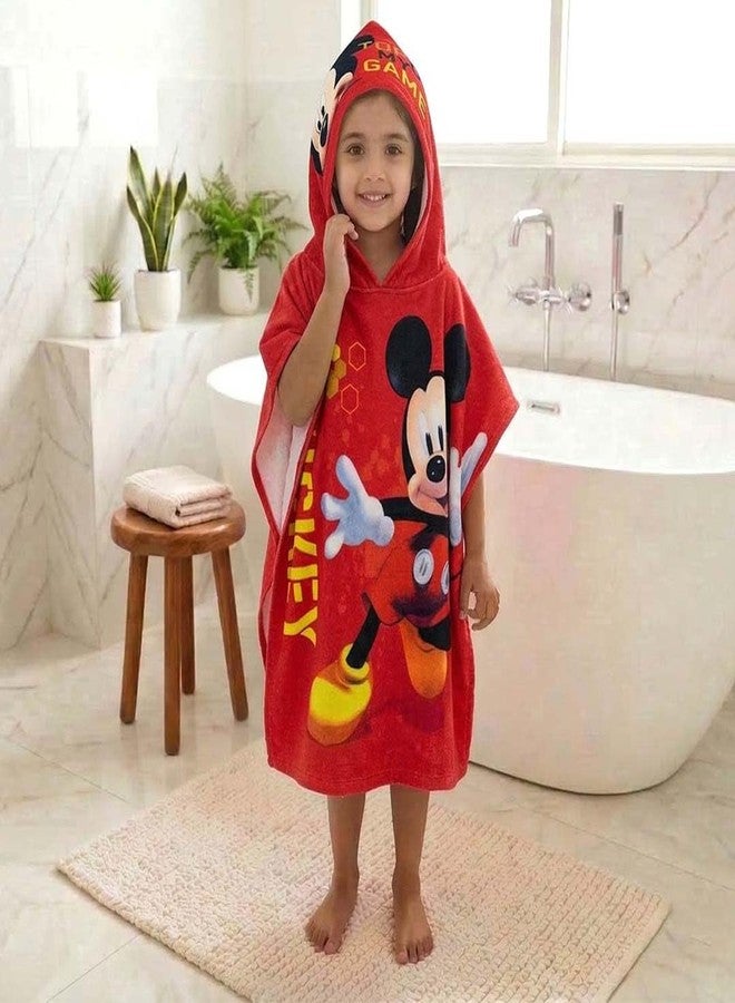 Athom Trendz Athom Living Disney Mickey Mouse Kids Hooded Bath Towel Poncho 60x120 cm - Image 1