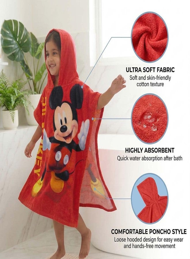 Athom Trendz Athom Living Disney Mickey Mouse Kids Hooded Bath Towel Poncho 60x120 cm - Image 4