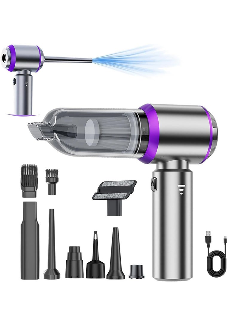 Dominy Handheld Car Vacuum Cleaner Cordless，19000PA High Power Car Vacuum Cleaner and Air Duster, 3-in-1 Portable Mini Car Vacuum Cleaner, 120W High Power Hand Held Vacuum for Car, Home, Office, Pet  - Image 1