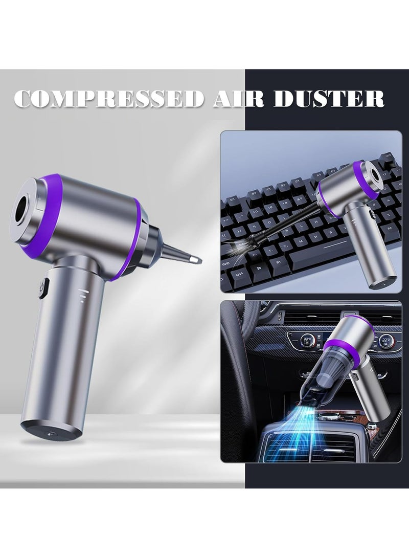 Dominy Handheld Car Vacuum Cleaner Cordless，19000PA High Power Car Vacuum Cleaner and Air Duster, 3-in-1 Portable Mini Car Vacuum Cleaner, 120W High Power Hand Held Vacuum for Car, Home, Office, Pet  - Image 4