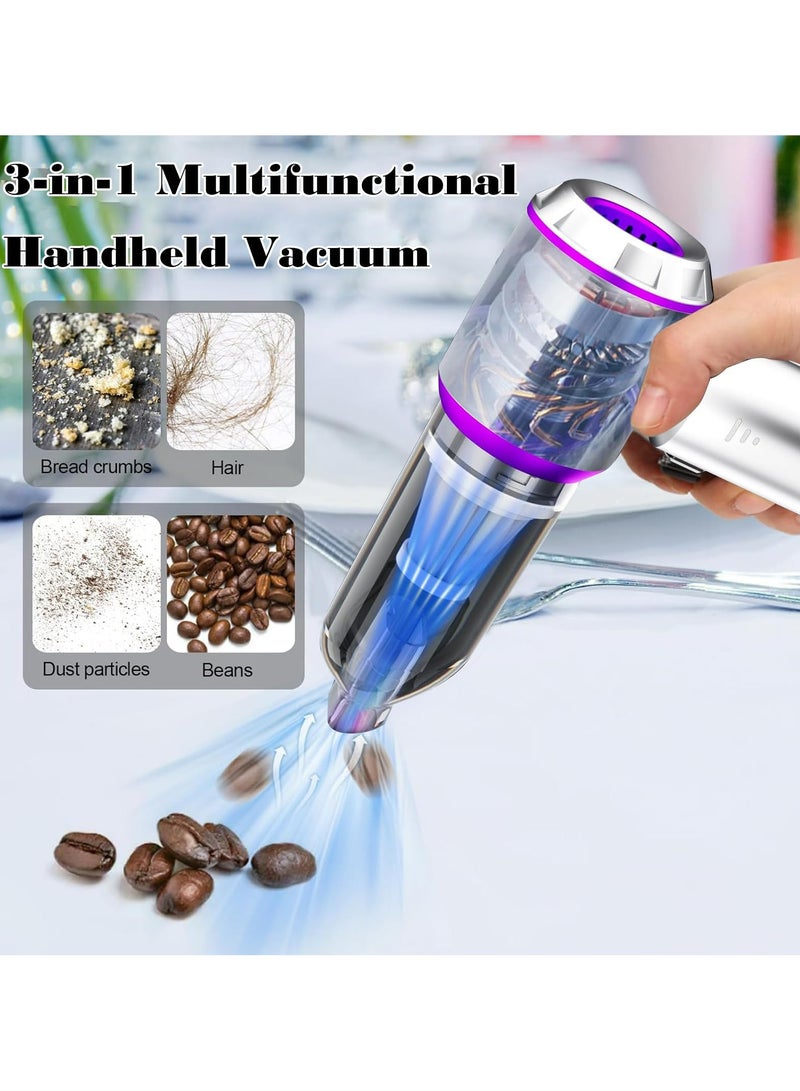 Dominy Handheld Car Vacuum Cleaner Cordless，19000PA High Power Car Vacuum Cleaner and Air Duster, 3-in-1 Portable Mini Car Vacuum Cleaner, 120W High Power Hand Held Vacuum for Car, Home, Office, Pet  - Image 5