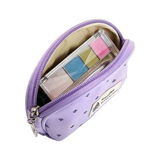 Awestuffs Portable Cosmetic Bags Set of 3 Different Sizes Makeup and Toiletry Pouch Purse Bag for Travel or Daily Use (Set of 3) (Purple) - Image 3