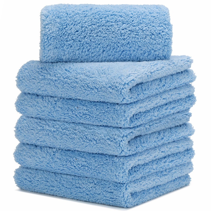CARCAREZ Microfiber Towels for Cars Car Drying Wash Detailing Buffing Polishing Towel with Plush Edgeless Microfiber Cloth 450 GSM 16x16 in Pack of 6 - Image 2