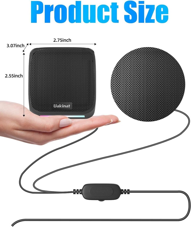 Uakinat Computer Speakers for Desktop PC,Desktop Speakers,Small Computer Speakers USB Powered 3.5mm Aux Speaker - Image 5