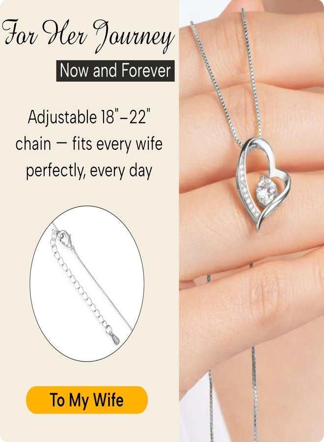 Larvincy To My Wife Necklace From Husband With Gift Box & Message Card - Image 5