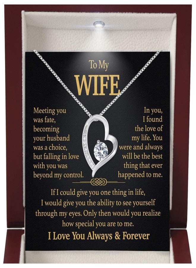 Larvincy To My Wife Necklace From Husband With Gift Box & Message Card - Image 1