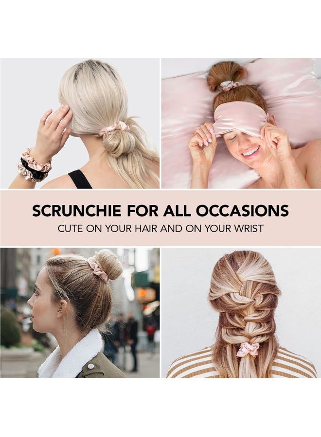 Kitsch Satin Scrunchies for Women - No Crease Hair Ties for Girls | Scrunchies For All Hair Types and Textures, Perfect for Day or Night - 5 Pcs, Assorted - Image 5