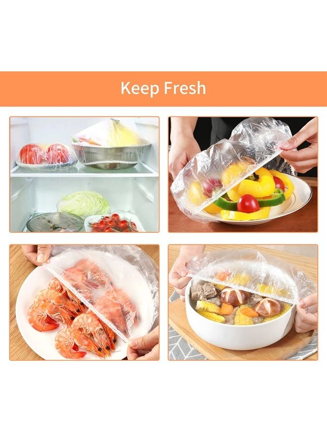 KINGLAKE 100 Pcs Disposable Plastic Shower Caps Clear Elastic Thick Bath Cap For Women Spa,Home Use,Hotel and Hair Salon - Image 5