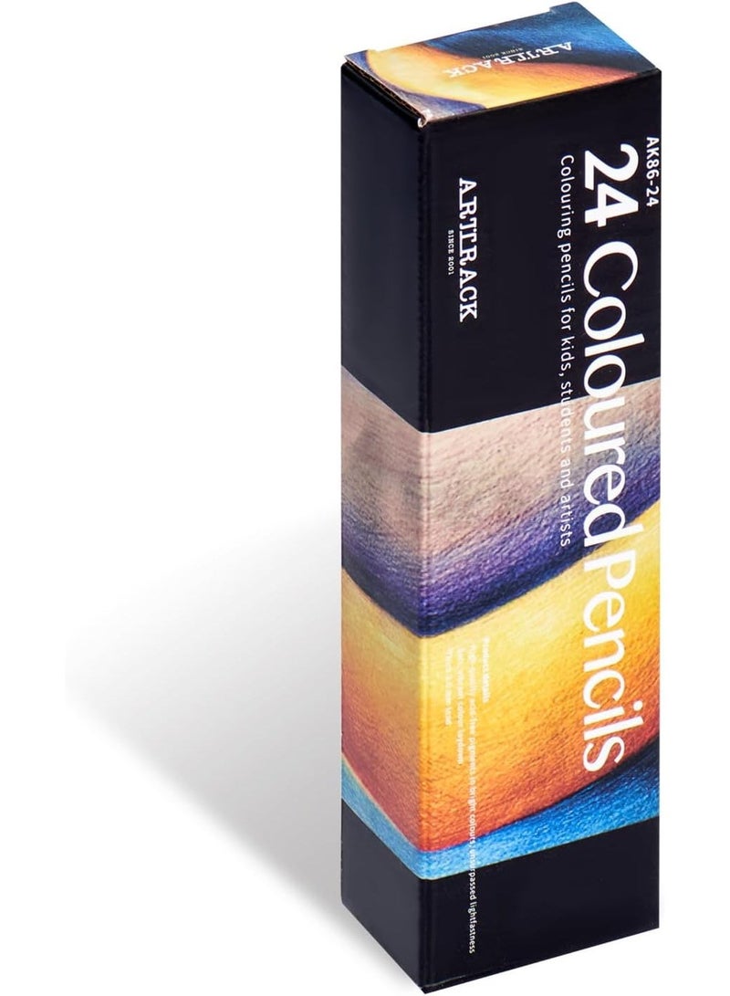 Hugifts 24 Colors Oil Based Colored Pencils Sketch Drawing Pencils Coloring Pencils for Adults Artists Teens Kids - Image 1