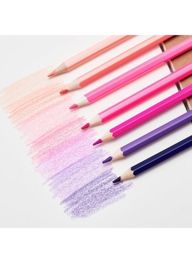 Hugifts 24 Colors Oil Based Colored Pencils Sketch Drawing Pencils Coloring Pencils for Adults Artists Teens Kids - Image 2