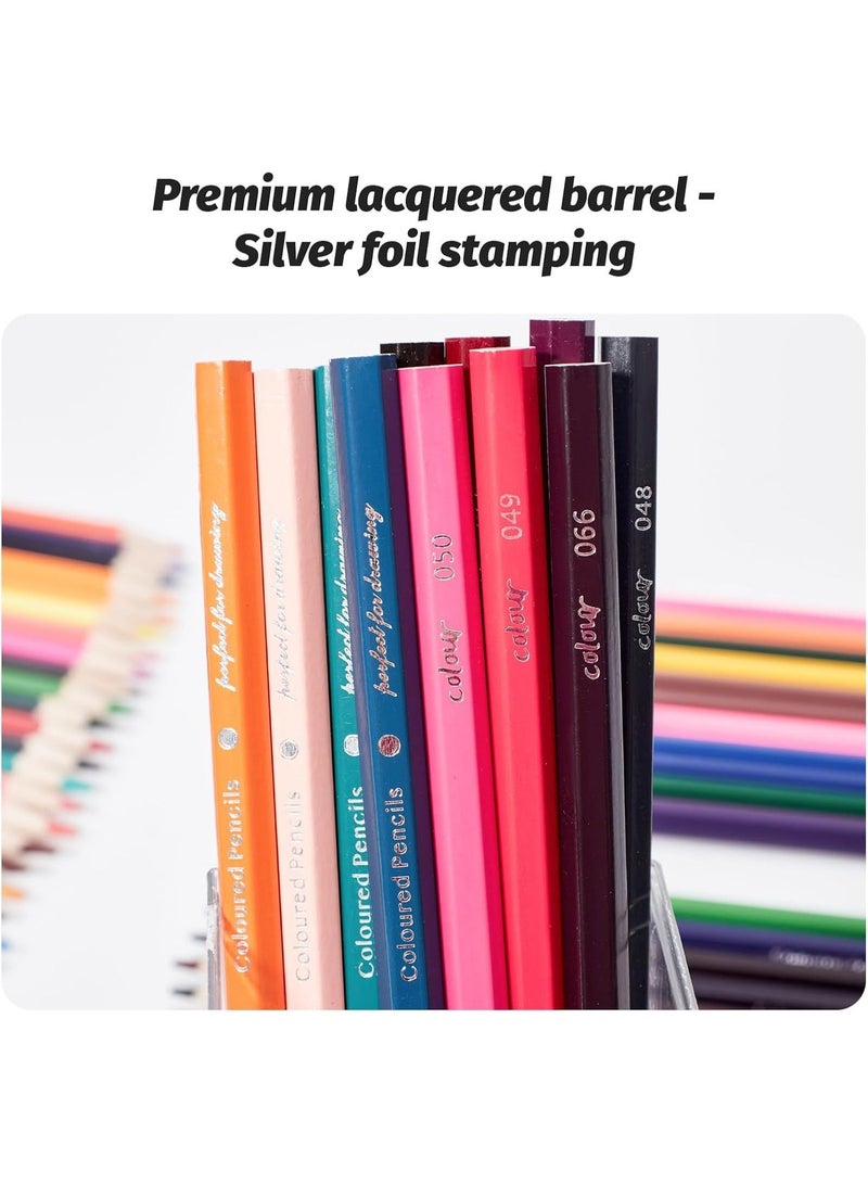 Hugifts 24 Colors Oil Based Colored Pencils Sketch Drawing Pencils Coloring Pencils for Adults Artists Teens Kids - Image 4