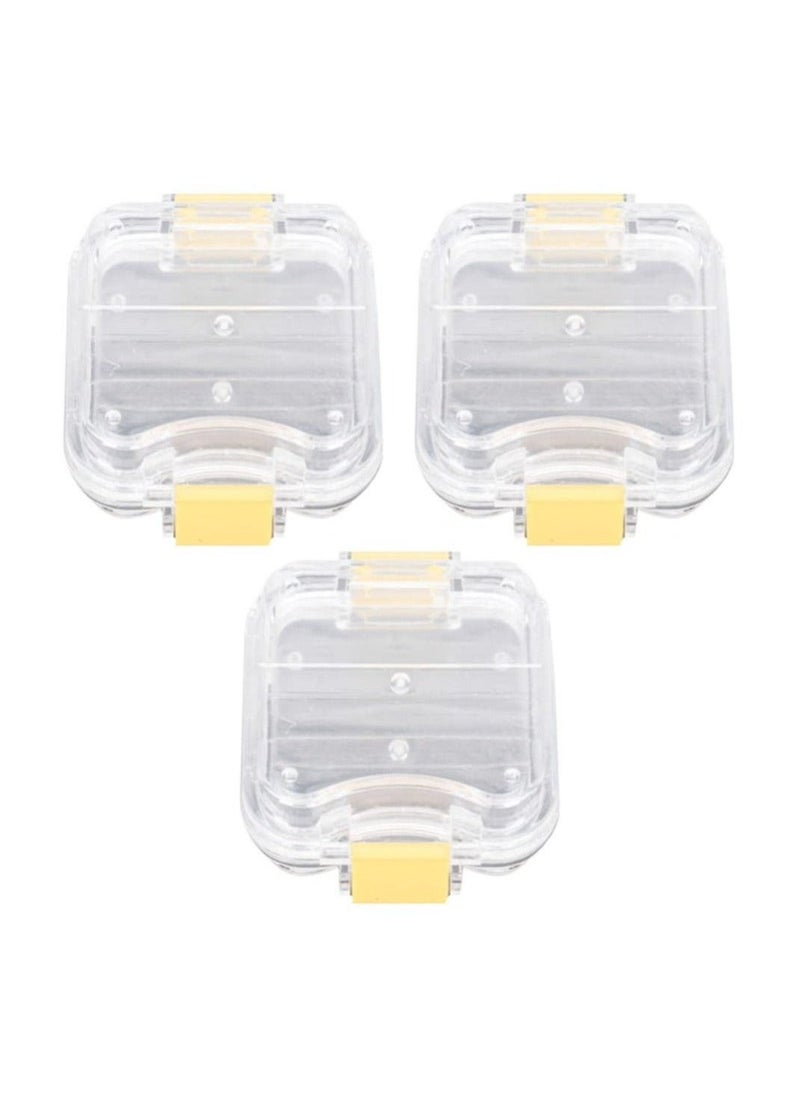 Denture Kit Tooth Saver Transparent Membrane Film Tooth Box: 3Pcs Dental and Bridge Box with Denture Retainer Holder False Teeth Container Denture Storage Case Denture Case  - Image 1