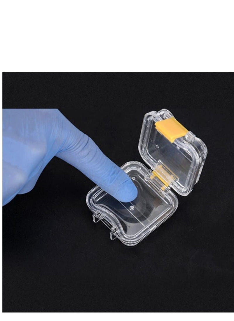 Denture Kit Tooth Saver Transparent Membrane Film Tooth Box: 3Pcs Dental and Bridge Box with Denture Retainer Holder False Teeth Container Denture Storage Case Denture Case  - Image 4