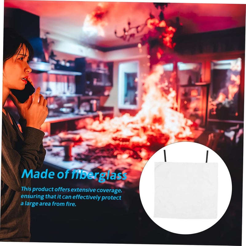 Emergency Fire Blanket Fiberglass Home Protection Mat Fireproof for Campfire - Image 2