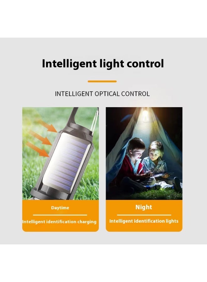 Rechargeable Solar LED Camping Lantern Light Bulb with Hanging Hook and Type-C Charging - Diamond Model - Image 4