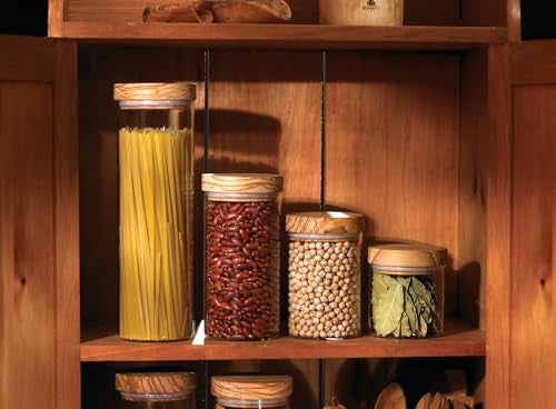 Berard Glass Storage Jar with Olive Wood Lid, 13.5-Ounce Brown - Image 4