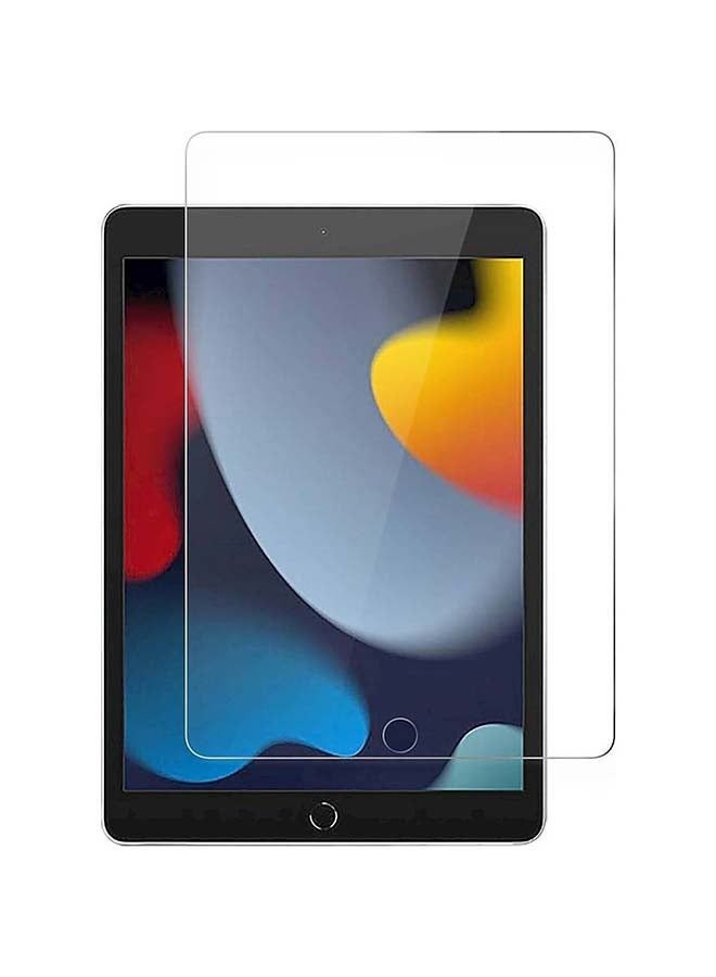 واقي شاشة من الزجاج المقوى لجهاز Apple iPad (2019) مقاس 10.2 بوصة شفاف