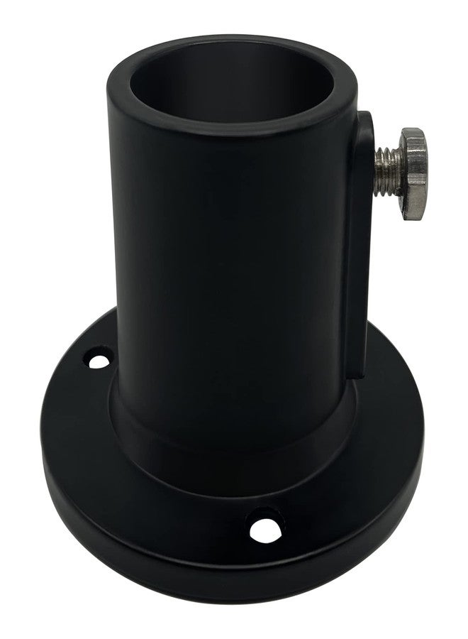 Poolzilla 1-Pack Deck Anchor Flange in Matte Black, Diameter of 1 1/2", Made of High Grade Cast Aluminum - Image 1