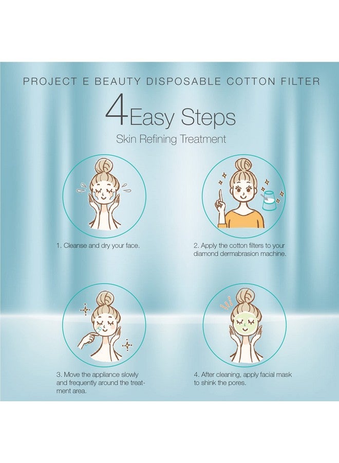 Project E Beauty 500pcs Cotton Filter (11mm) by Project E Beauty | Microdermabrasion Replacement Filters | Round Filtering Pads | Facial Vacuum Filters Accessories | Vacuum Peeling | Blackhead Removal | White - Image 4