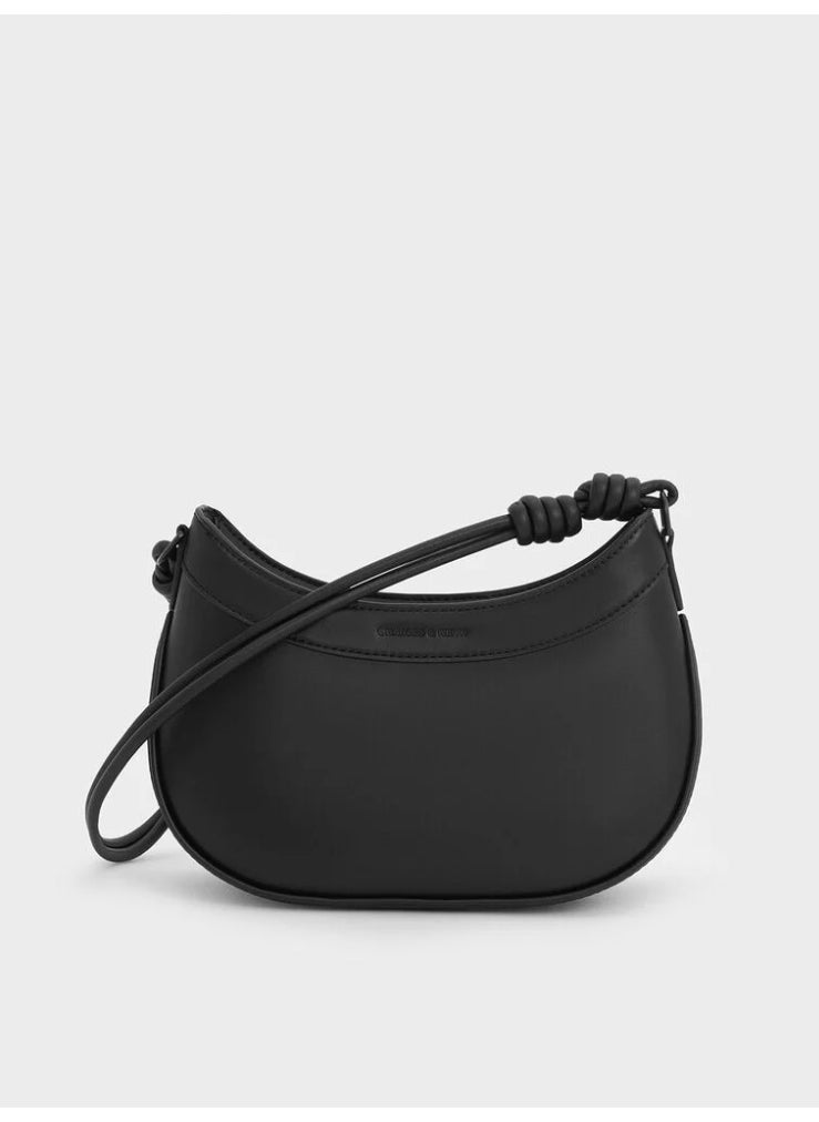 Charles & Keith Sabine Knotted-Strap Curve Shoulder Bag  - Image 1