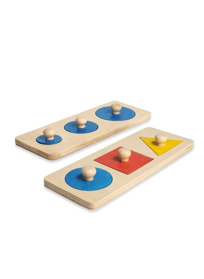 Curious Cub لوحة أشكال هندسية تعليمية متعددة الألوان مع لغز مربع دائرة مثلث للتعلم في مرحلة الطفولة المبكرة (تسلسل دائرة الأطفال والأشكال) - Image 3