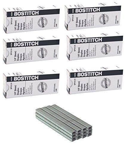 Bostitch Premium Staples for P3 Plier Stapler, 0.25-Inch Leg, 5,000 Per Box (SP191/4) (6 Boxes of 5,000) - Image 2