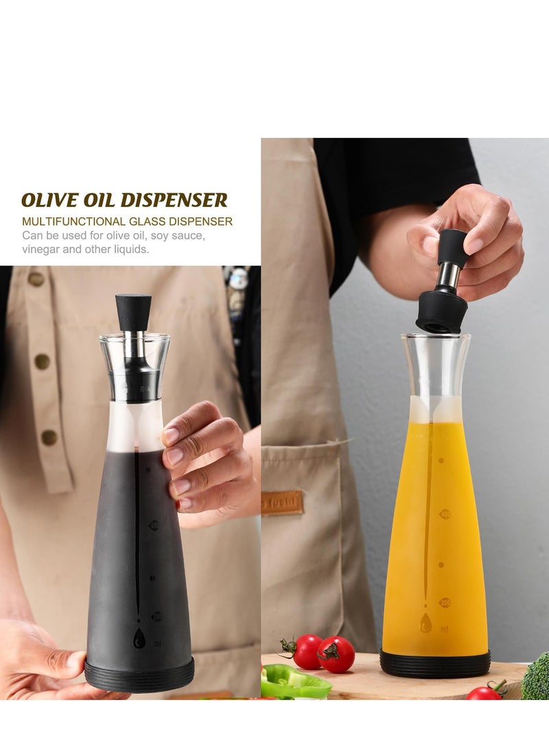 Suntown زجاجة موزع زيت الزيتون للمطبخ زجاجة زيت وخل بدون تسرب زجاجة زيت الطهي مقاومة للكسر وغير قابلة للتسرب للمطبخ والشواء 500 مل - Image 4