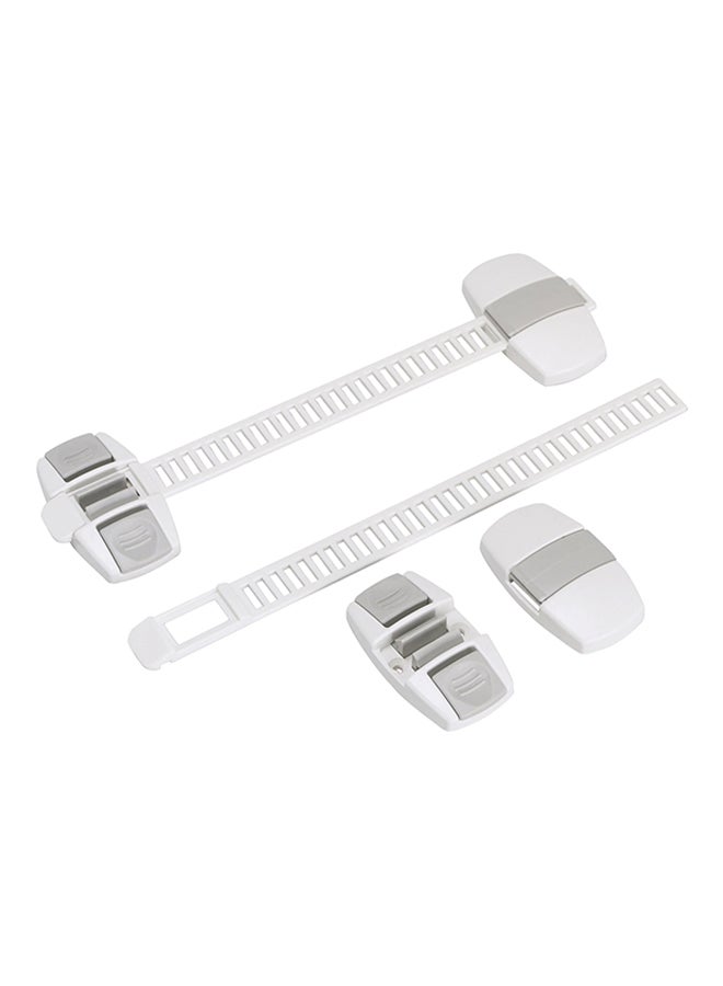 2-Piece Lock For Refrigerator/Freezer White 7.5x20cm - Image 1