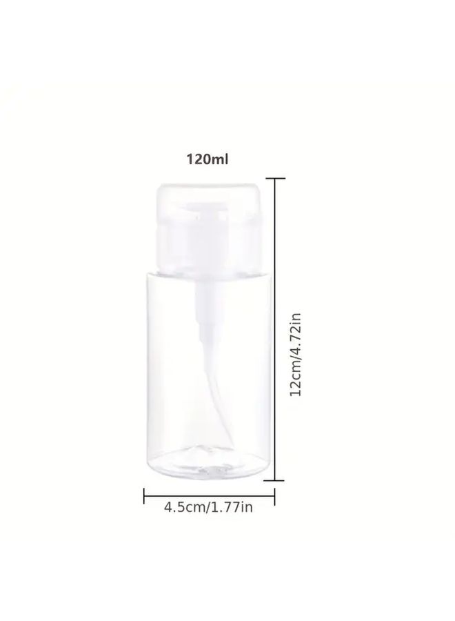 Transparent Portable PVC Push Pump Dispenser Bottle For Nail Polish Remover Cosmetics Travel - Image 2