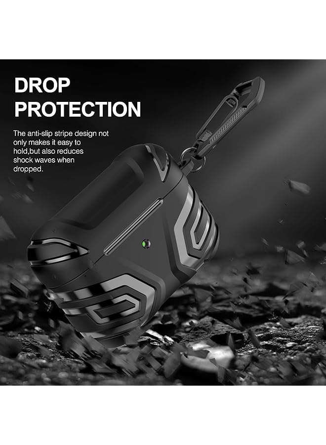 erorex Case For Airpod Pro Case Cover With Keychain Compatible For Airpods Pro 2Nd Generation 1St Generation Case 2023 2022 2019 Shockproof Cover For Ipod Pro Case Men Women Navy Blue - Image 4