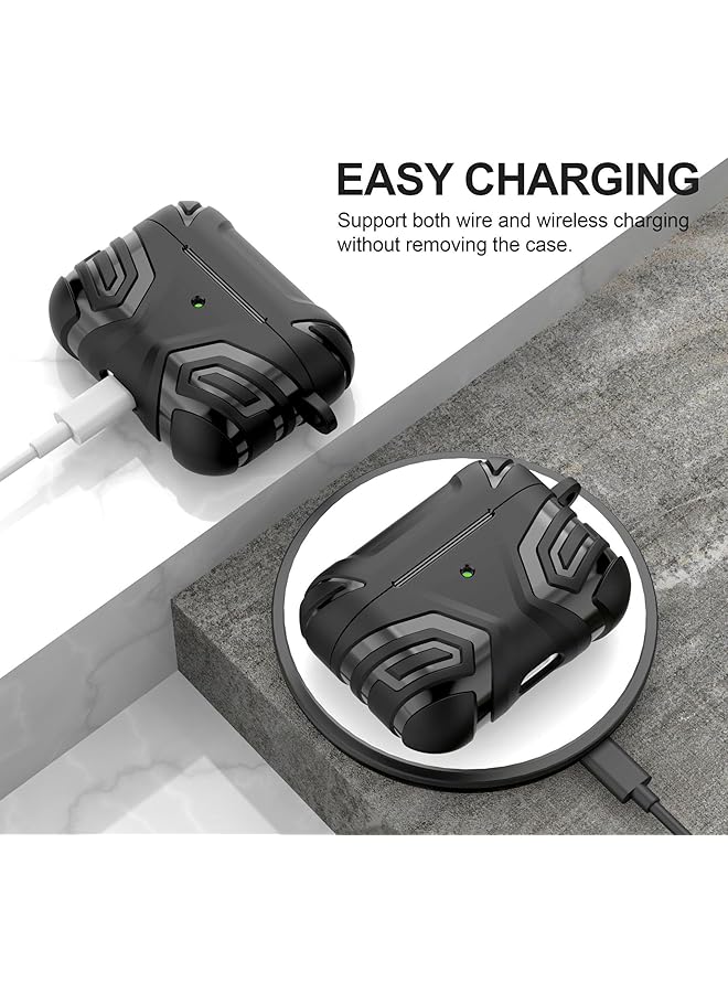 erorex Case For Airpod Pro Case Cover With Keychain Compatible For Airpods Pro 2Nd Generation 1St Generation Case 2023 2022 2019 Shockproof Cover For Ipod Pro Case Men Women Navy Blue - Image 5