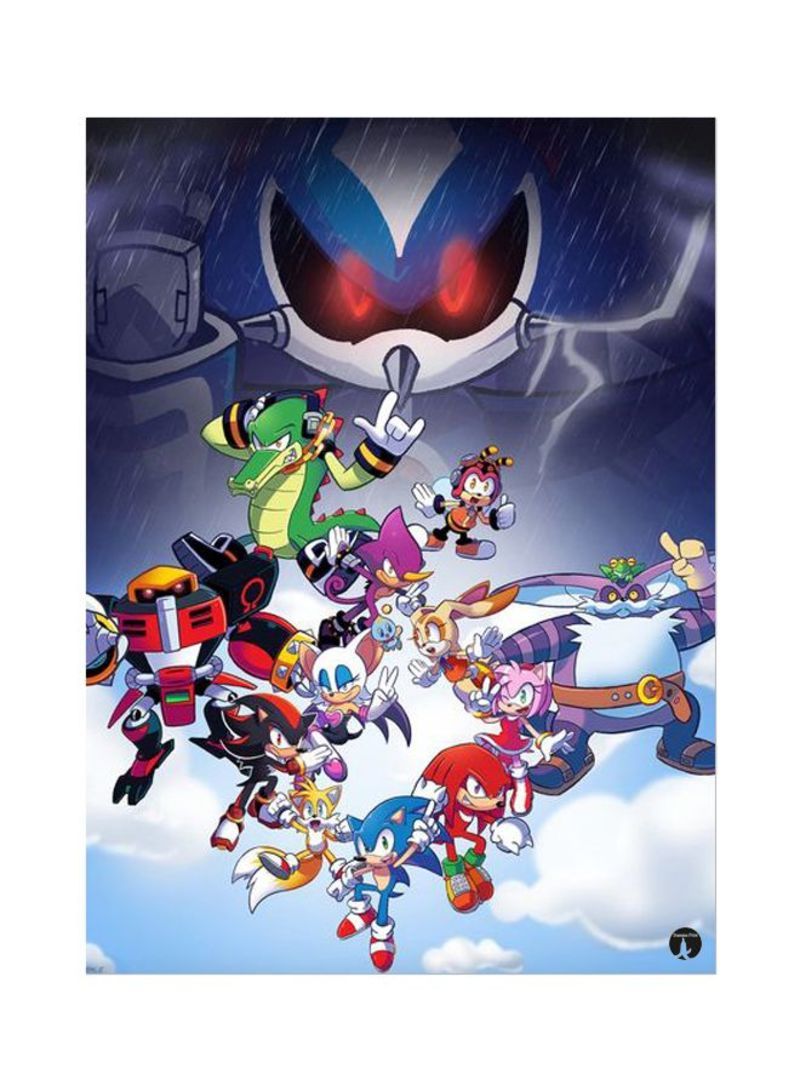 Sonic Printed Mousepad Blue Green Red