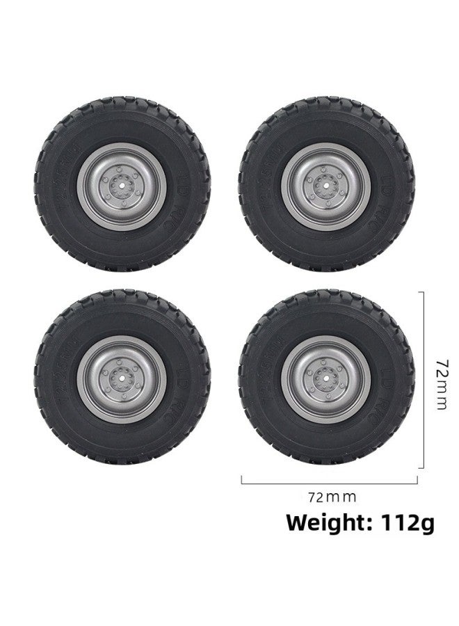 Remote Control Car Diy Upgrade Modification Climbing Off-road Model Vacuum Tire Set Accessories L0001-Color:L0001 Silver Super Soft Tire (4PCS)-Proportion:1:16 - Image 1