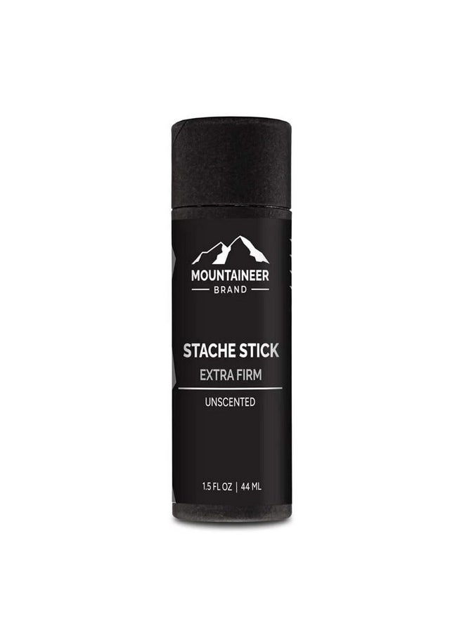 mountaineer brand Mountaineer Brand Stache Stick Mustache Wax For Men 100% Natural Beeswax And Plant Based Oils Grooming Beard Moustache Wax Extra Firm Hold Smooth Condition Styling Balm Unscented 1.5Oz  - Image 1