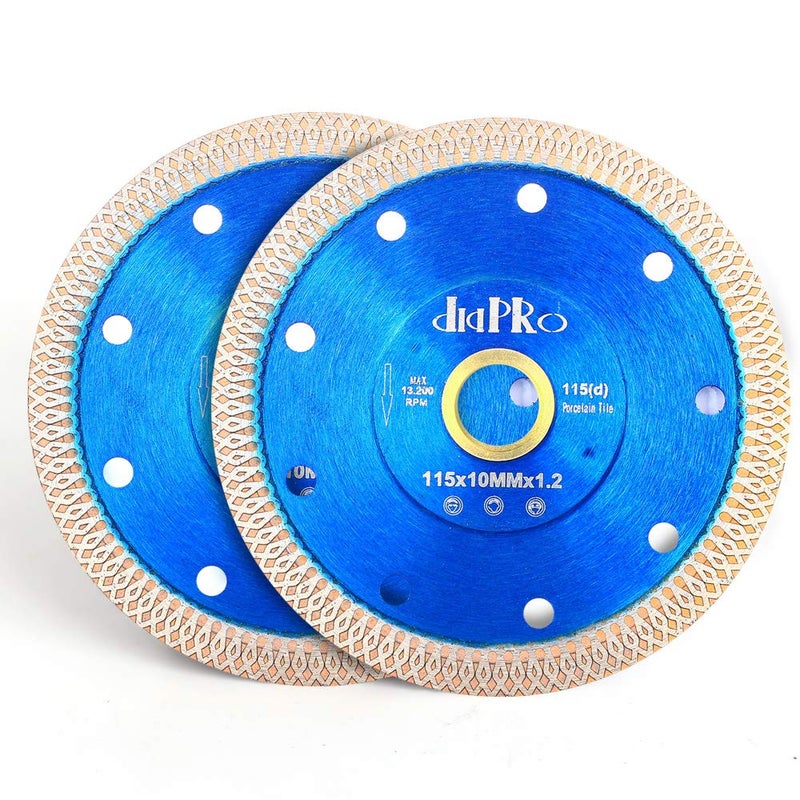 DAPRO Pack of 2 Super Thin Diamond Cutting Blade 4.5 in Tile Blade for Cutting Granite Marble Porcelain Tile (4.5"-2pc) - Image 1