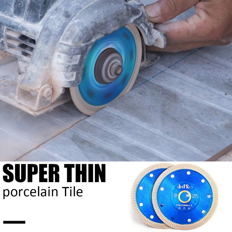 DAPRO Pack of 2 Super Thin Diamond Cutting Blade 4.5 in Tile Blade for Cutting Granite Marble Porcelain Tile (4.5"-2pc) - Image 5