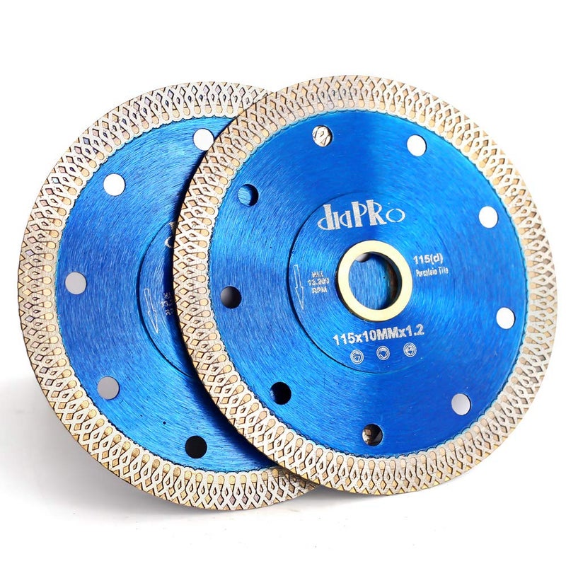 DAPRO Pack of 2 Super Thin Diamond Cutting Blade 4.5 in Tile Blade for Cutting Granite Marble Porcelain Tile (4.5"-2pc) - Image 3