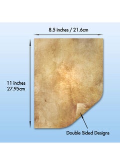 MATICAN Vintage Paper 60Sheets Antique Paper Letter Size 8.5 X 11 Inches 6 Double Sided Designs Decorative Parchment Paper For Writing Printing Arts And Crafts  - Image 4