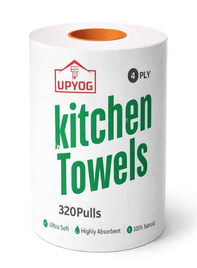 UPYOG Kitchen Towel Jumbo Tissue Paper Roll - 320 Pulls | 4-Ply | Ultra Soft & Highly Absorbent | 100% Natural | Pack of 1 - Image 1