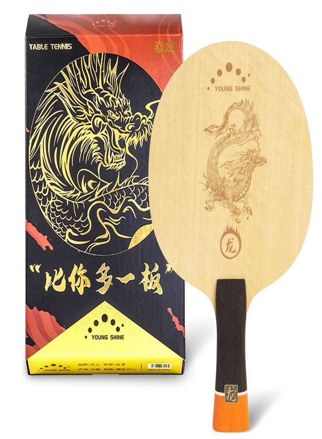 KERHAND Carbon Fiber Table Tennis Racket, Professional Ping Pong Paddle Approved by Olympic Medalist Guo Yan, Lightweight Tournament-Grade Racket with Nano-Rubber (Yan Wang Single Racket)(FL) - Image 1