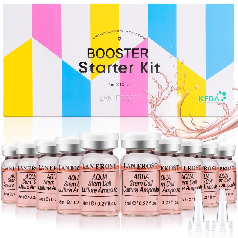 BB Facial Glow Starter Kit Serum Hyaluronic Acid Essence Skin Care Set 027oz 12 Vials Skin Care for Face BB Radiance Facial Serum Kit