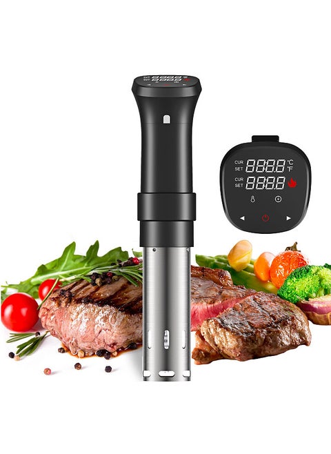 1100W Sous Vide Cooker Waterproof Quiet Cooking Machine with Accurate Temperature Time Control Display Screen Cookbook
