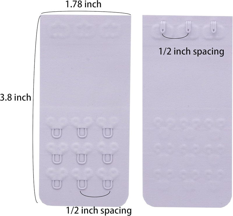 SAMGU Store Women's Bra Extenders 2 Hook / 3 Hook / 4 Hook / 5 Hook / 6 Hook, Soft Stretchy Back Bra Extension Strap - Image 2