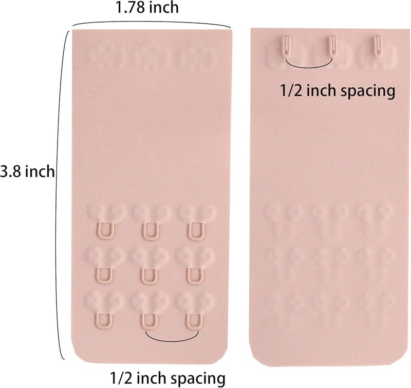 SAMGU Store Women's Bra Extenders 2 Hook / 3 Hook / 4 Hook / 5 Hook / 6 Hook, Soft Stretchy Back Bra Extension Strap - Image 3