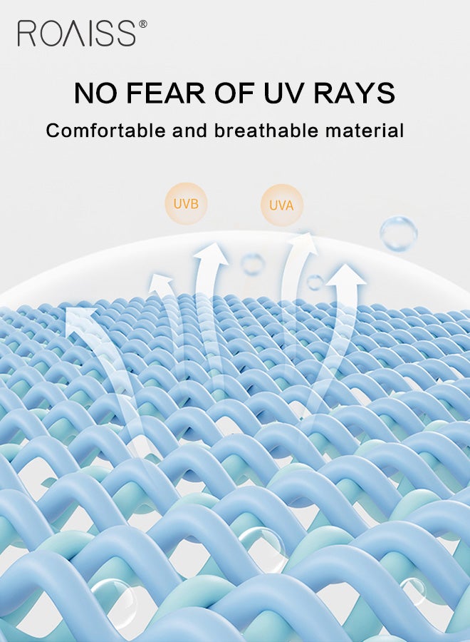 roaiss 2-Piece Casual Sun Protection Suit For Women, Outdoor Travel Quick-Drying Ice Silk Hooded Long-Sleeved Top And Loose Straight Pants Set - Image 5