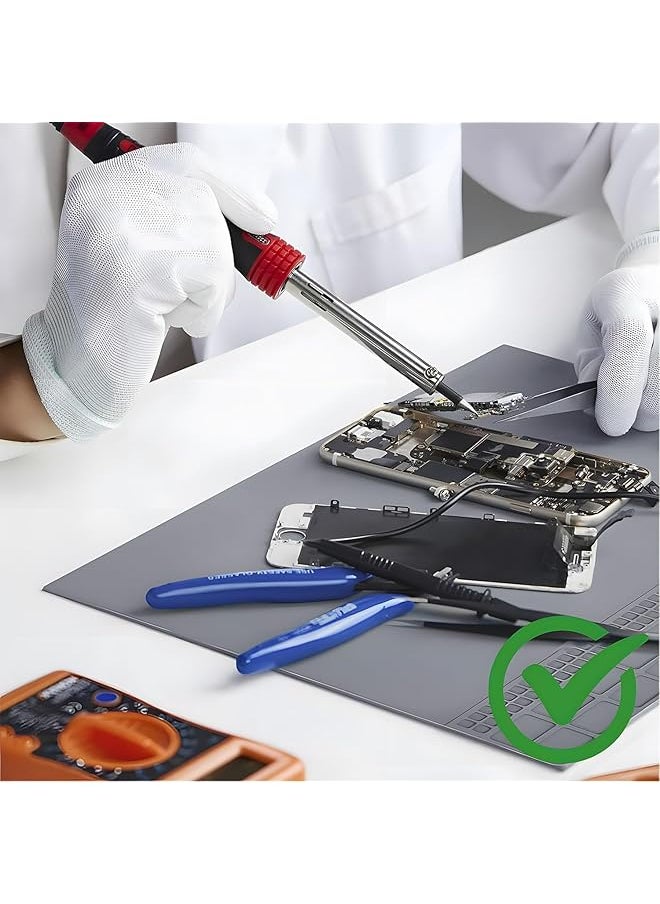X spring Electronics Repair Mat Heat Resistant Silicone Repair Mat Silicone Insulation Pad Anti Scalding And Anti Corrosion Digital Repair Mat Suitable For Mobile Phone Laptop Pcb Board Watch  - Image 5