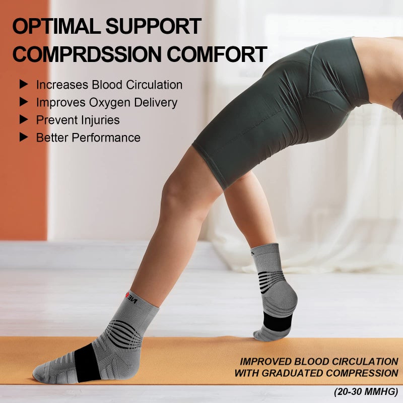 NEENCA Medical Compression Socks, Ankle Compression Stockings for Injury Recovery & Pain Relief, Sports Protection. 20-30mmHg - Image 5